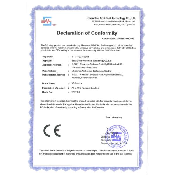 4 Core FBI Biometric Point of Sale Terminal , Retail Card Payment Machines