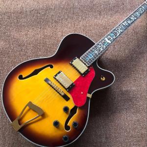 Wholesale Hollow body JAZZ L5 electric guitar yellow maple top Jazz guitar, double F hole from china suppliers