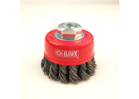 steel wire cup brush, knotted with 5/8-Inch-11 threaded Arbor,2-3/4-Inch by 0.02