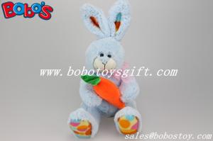 Wholesale 7.9&quot; Blue Stuffed Bunny Rabbit Animal Holding Carrot as kids gift is good esater ideas from china suppliers