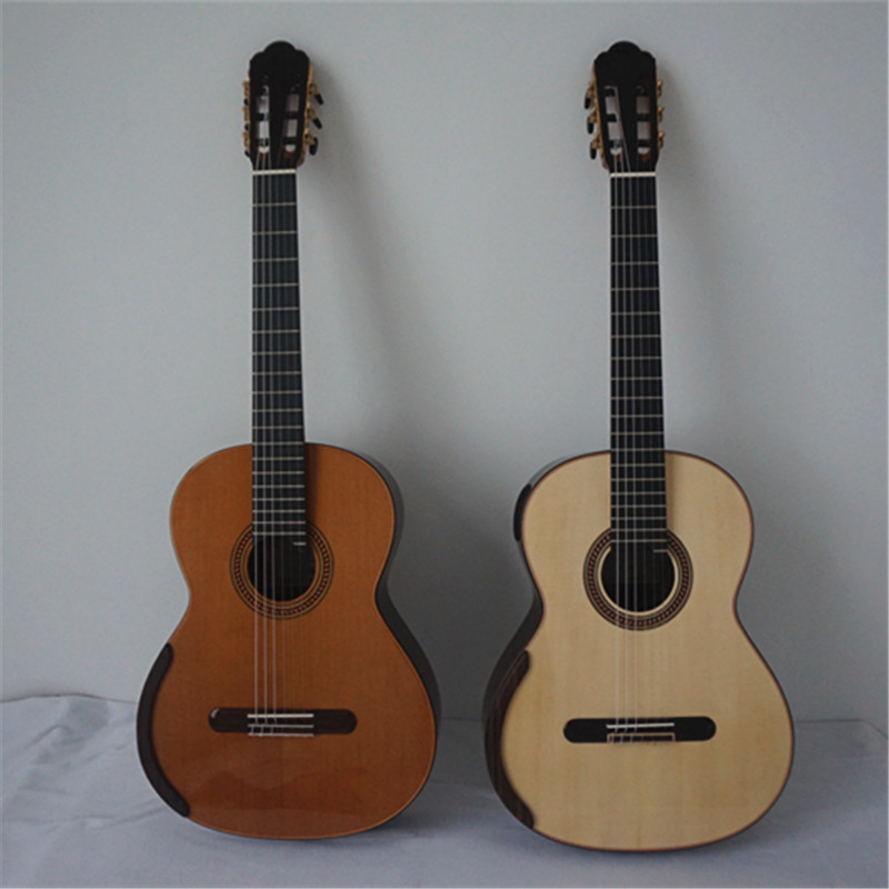 Yulong Guo Handmade Double Top Classical Guitar Model Chamber String Scale 650mm Solid Spanish Cedar Neck Double Top By