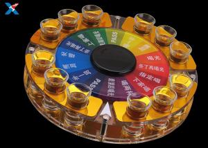 China Chinese Style Acrylic Display Rack Game Rotating Acrylic Swallow Wine Bullet Cup Holder Rack Tray For Bar on sale