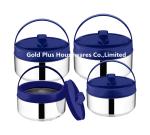 8pcs Camping portable food warm keeper stainless steel thermal food lunch box