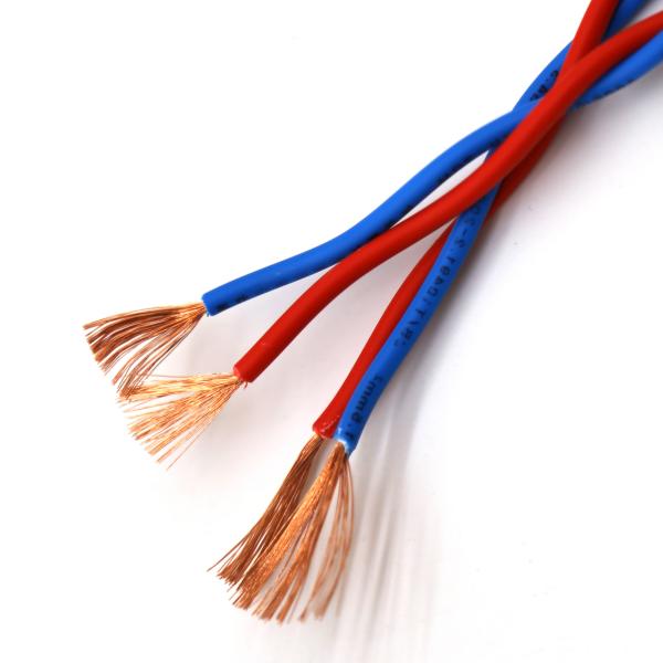 Low Voltage Double Pvc Insulated Flexible Cable , RVS 2*1.5 Electric Cable Wire
