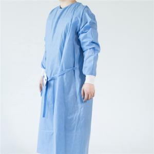 China Breathable 40gsm PP CPE SMS Disposable Exam Gowns on sale