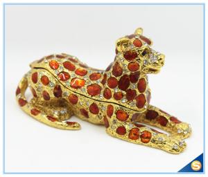 Wholesale Wholesale Spot Leopard Shape Trinket Box Crystal Metal Trinket Box SCJ294 from china suppliers