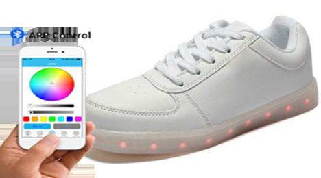 Youth Students Light Up Dance Shoes , USB Rechargeable Light Up Shoes App
