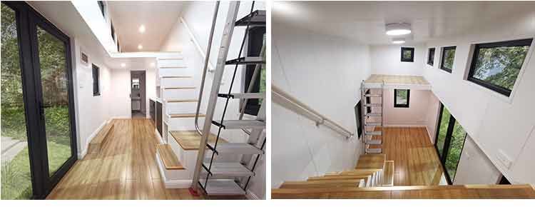 Light Steel Prefab Tiny House On Wheels: Featuring Metal PU Sandwich Panel Wall And Trailer