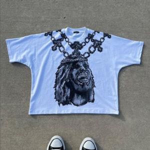 Wholesale Street Wear Graphic Design 300Gsm Man Oversized Cropped Boxy Tee Shirt from china suppliers