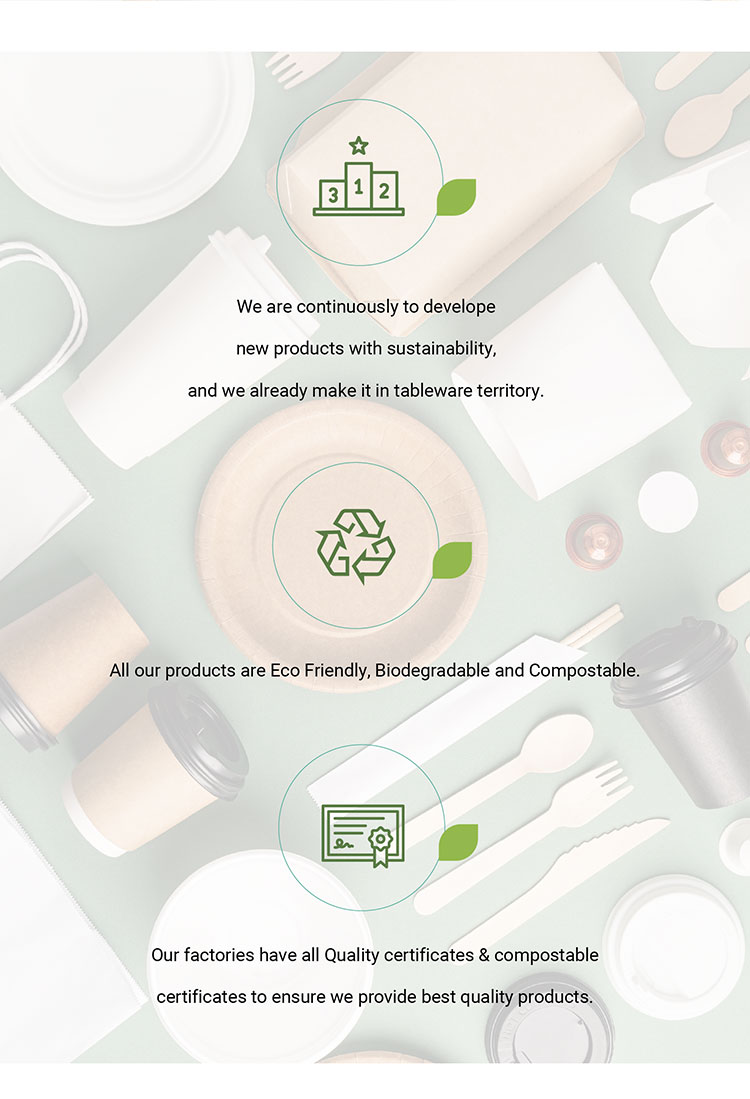 Biodegradable PLA Tableware CPLA Lid 90mm Customization Available
