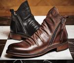 Silver Color Mens Slip On Leather Sneakers Round Toe Comfortable Stylish Walking