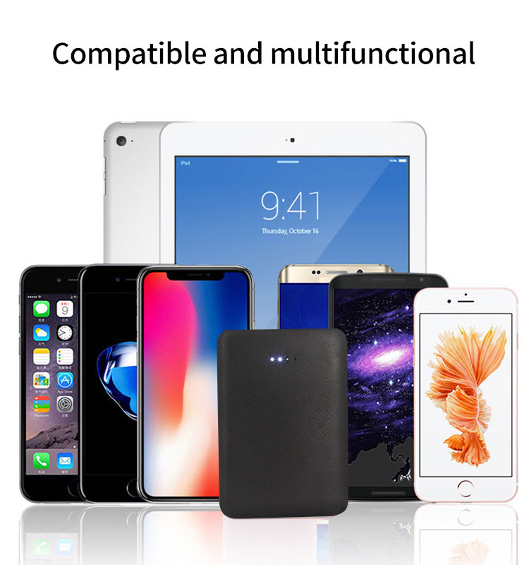 5000mAH Mini Portable Power Bank with Dual USB Port and Woven Parttern