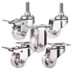 304SS 50mm Caster Wheels , 50kg Loading Fixed Caster Wheels