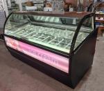 Scoop Ice Cream Display Freezer Gelato Freezer Cabinet With Stainless Steel Pan