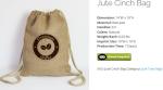 Large jute gift tote,jute shipping tote,jute cinch bag,reusable custom shopping