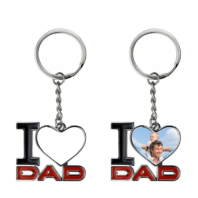 Creative Love Pendant Sublimation Keyring Blanks European American Style Customization
