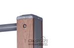 outdoor fitness equipment park wood outdoor back stretching device