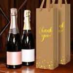 Custom Printed Wine Packing Shopping Paper Bag For Bottle CMYK 4 Color Offset