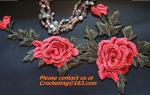 white flower Embroidery Lace patch motif applique trim headband hair bow garment