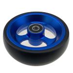 Sport Wheelchairs Front Wheel 100mm 125MM PU On Aluminum Casting Core