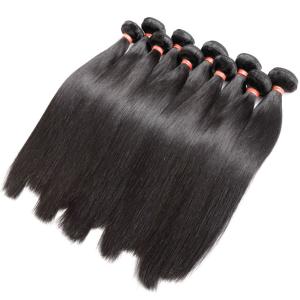 Wholesale No Tangle Brazilian Virgin Human Hair Full Black Virgin Cuticle Aligned Weaving Extension from china suppliers