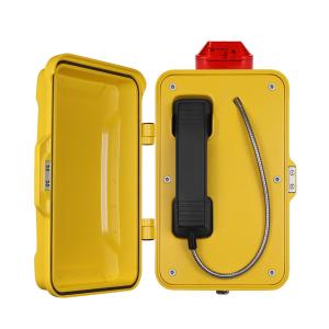 Wholesale Yellow Industrial Analog Telephone / Weatherproof Analog Phone With Warning Lamp from china suppliers