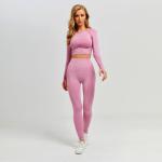 Seamless Women's Yoga Apparel Gym Fitness Clothing , Women Long Sleeve Yoga