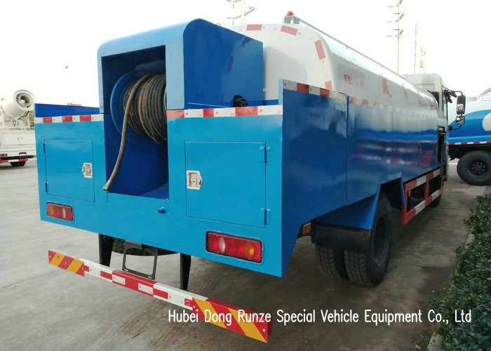 King Run High Pressure Sewer Jetter Truck For Sewer Drain Cleaning 4x2 / 4x4