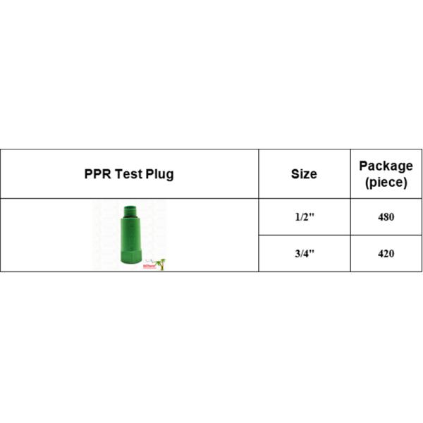 PPR Pipe Plug PPR Test Plug Long Plug Customized Color/Logo 1/2" 3/4"
