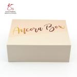 157gsm Coated Foldable Gift Boxes Skincare Packaging With Gold Foil Logo