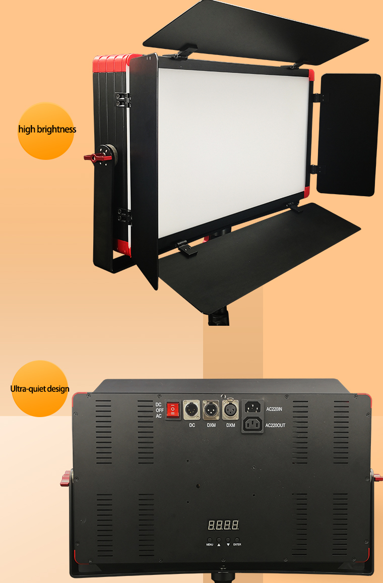Aluminum Alloy Acrylic Covering LED840 DMX512 Portable Light for Photographic Shooting