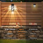 Solar Fence Light Shaped Deck Light Outdoor Waterproof Step Dock Light