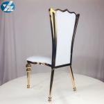 White Black Royal Crown Chair Wedding Banquet Chair Stainless Steel Gold Round