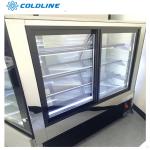 Curved glass cake showcase display refrigerator and freezers bakery equipment