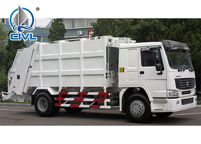 New Sinotruk 266HP Garbage Compactor Truck Euro II 10 tires with Hydraulic Arm Hook Lift