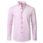Shirt Free Ironing Long Sleeve Elastic Business High-End Men′s Shirt Hot Selling