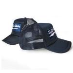 Drak Blue Black Mesh Trucker Caps 5 Panel Embroidered Logo ODM
