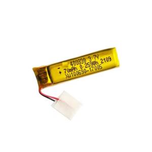 Wholesale 3.7V 70mah 400830 Polymer Rechargeable Battery Lithuim Battery High Discharge Rate Battery from china suppliers