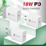 EU US Plug QC3.0 Quick Charger 18W With PE Material Data Cable