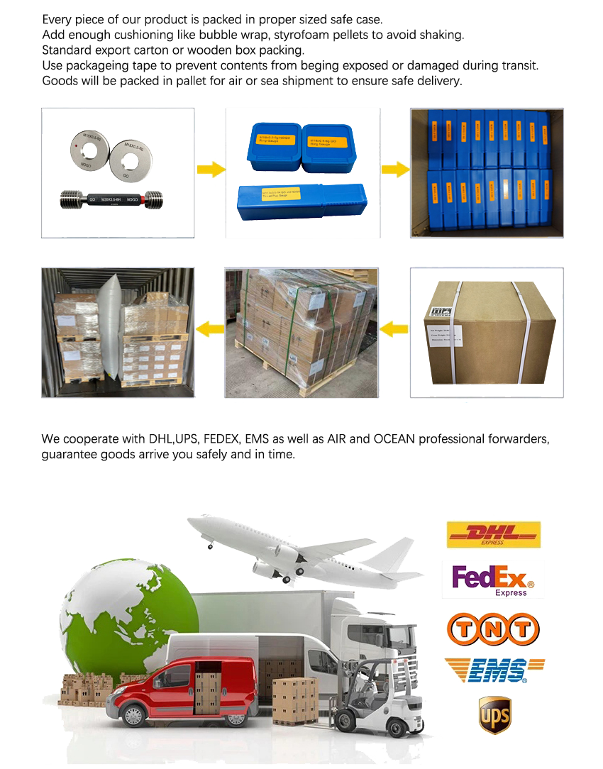 Accurate GO and NOGO ø28 H9 Plain Plug Gauge with Gcr15 Steel Material for Checking Size