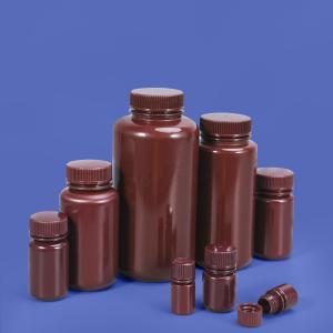 Wholesale Customized Chemical Resistant Wide Mouth Brown HDPE / PP Plastic Bottle for Laboratory from china suppliers