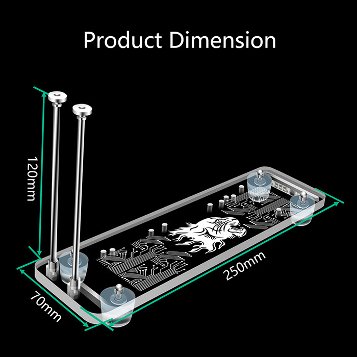 PCI- E 3.0 16X Graphics Card Vertical Kickstand With RGB LED Light For DIY ATX Case