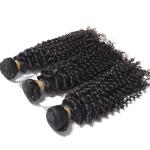 Kinky Curly Malaysian Hair Extensions Double Weft Natural Color
