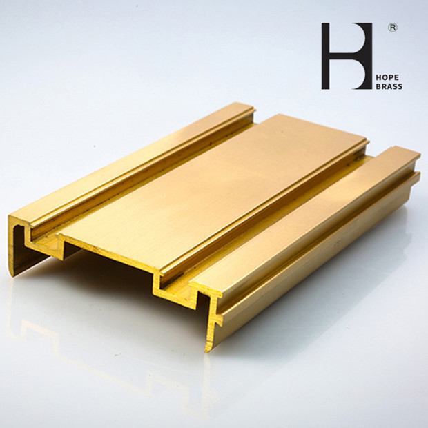 Customized As Per Drawing Brass Extrusion Frame Design OEM ODM Copper Alloy Brass Extrusion Profiles 5~180mm C38500