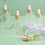 0.5oz 1oz 2oz 3oz Clear Fluted Glass Empty Dropper Bottles For Perfume Eye Oil