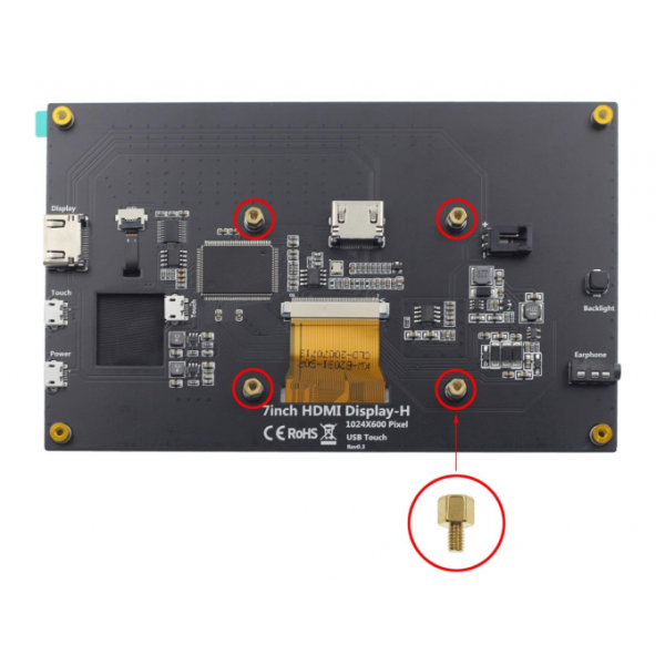 1024*600 HDMI LCD Display 7 Inch Raspberry Pi Touch Screen YQX6-7C