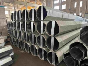 Wholesale 90FT 95FT Polygon Transmission Line Steel Poles 69kv from china suppliers