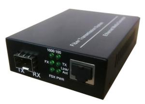 Wholesale 1000Mbps Data Rate Fiber Media Converter 1SFP and 1RJ45 Port SFP Media Converter from china suppliers