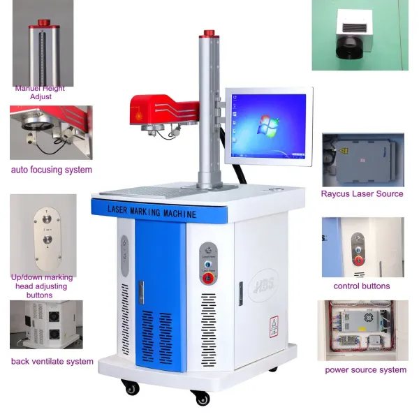 30W Fiber Laser Marking Machine with Marking Area 175*175mm