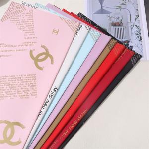 Wholesale European Elegance Waterproof Wrapping Paper Chic Newspaper Print Floral Gift Wrap for Bouquets from china suppliers